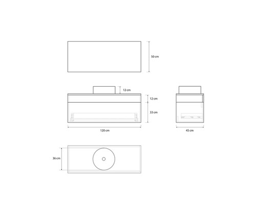 Pack MIRMANDE + lavabo + espejo LED