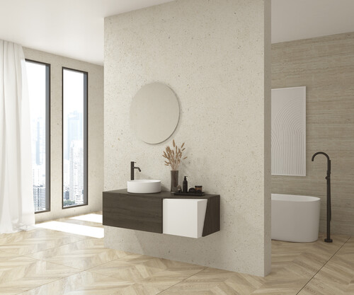 Pack MONTBEL + lavabo + espejo circular