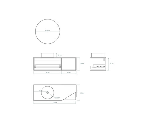 Pack MONTBEL + lavabo + espejo circular