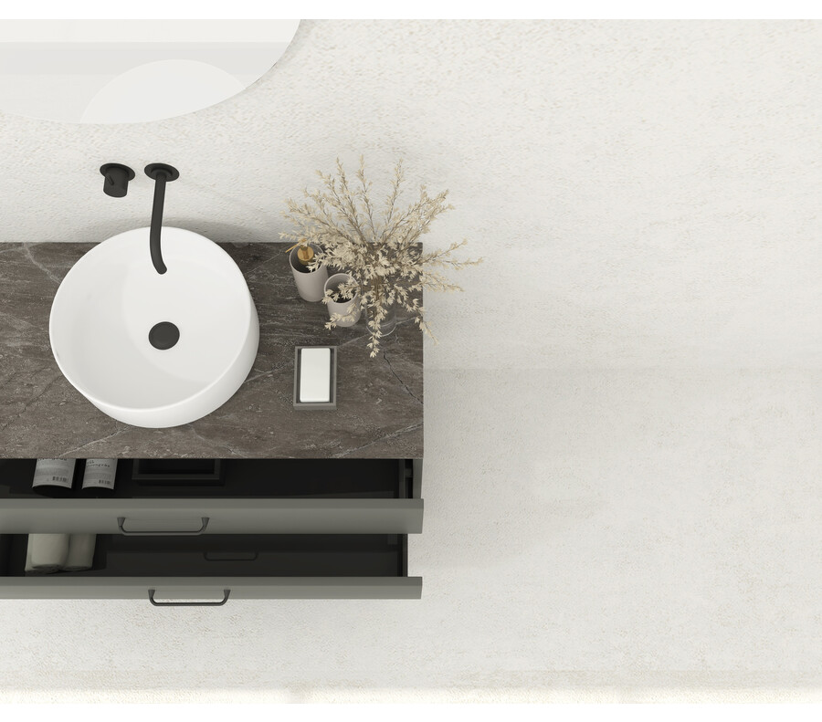 Pack MORLAIX + encimera Dekton + lavabo + espejo circular