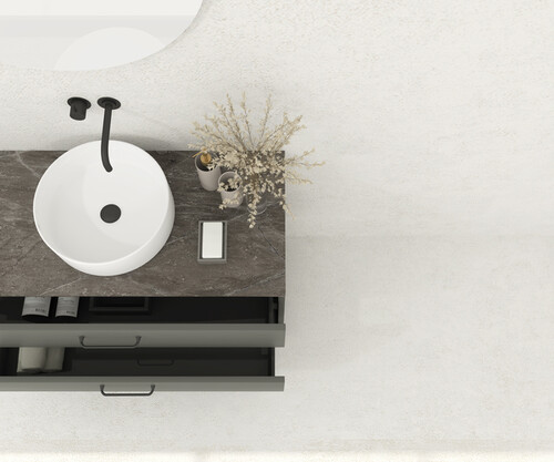Pack MORLAIX + encimera Dekton + lavabo + espejo circular