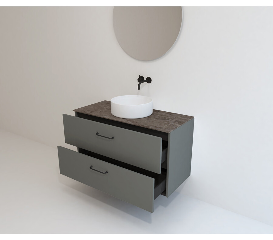 Pack MORLAIX + encimera Dekton + lavabo + espejo circular
