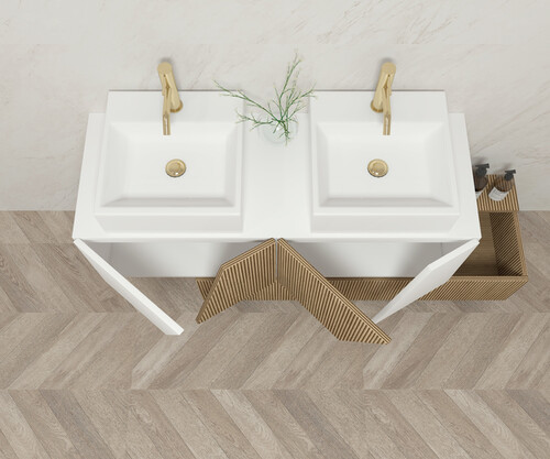 Pack NOU ALSACIA + lavabo + espejo LED + mueble auxiliar