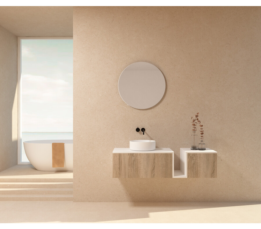 Pack POURTET + lavabo + espejo circular