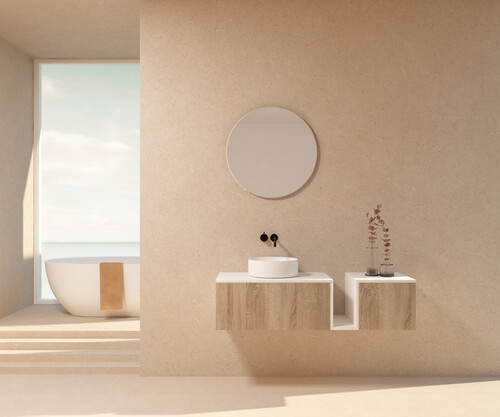 Pack POURTET + lavabo + espejo circular