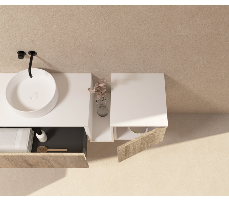 Pack POURTET + lavabo + espejo circular