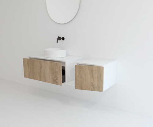 Pack POURTET + lavabo + espejo circular