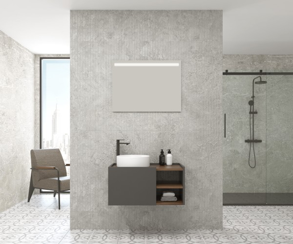 Pack RHÔNE + lavabo + espejo LED 2