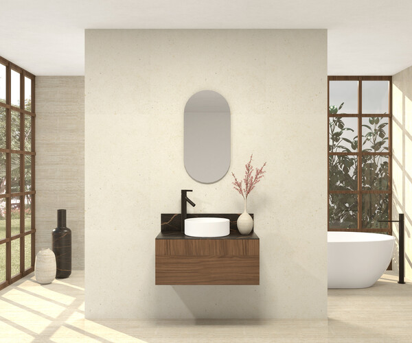 Pack SARLAT + encimera Dekton + lavabo + espejo cápsula 2