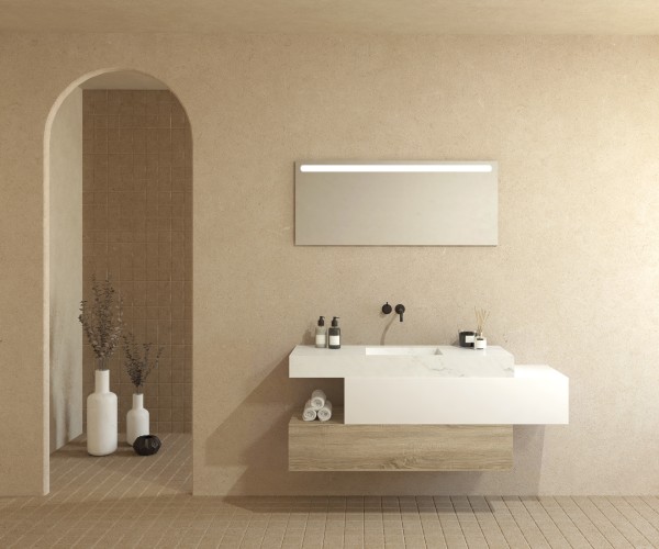 Pack SAVOIE + lavabo Dekton + espejo LED 2