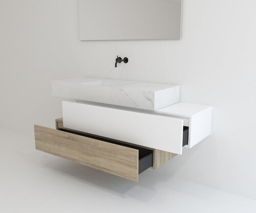 Pack SAVOIE + lavabo Dekton + espejo LED