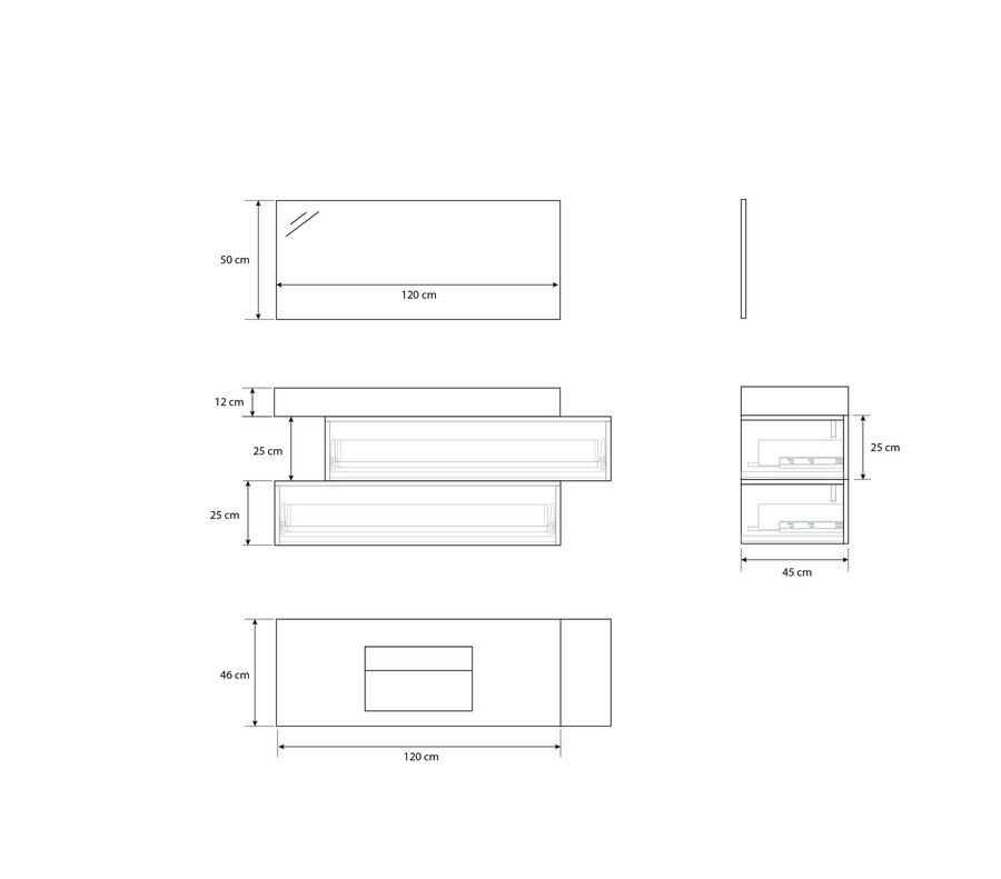 Pack SAVOIE + lavabo Dekton + espejo LED