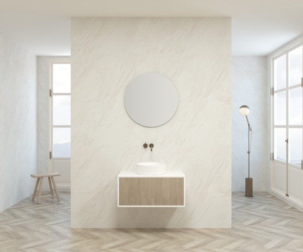 Pack VENTOUX + lavabo + espejo circular 2