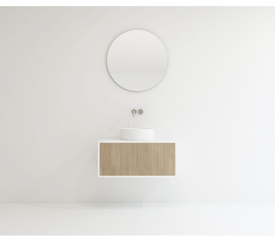 Pack VENTOUX + lavabo + espejo circular