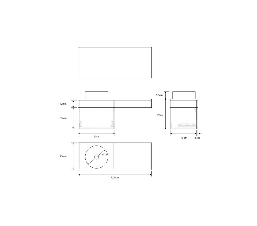 Pack VERSAILLES + lavabo + espejo LED