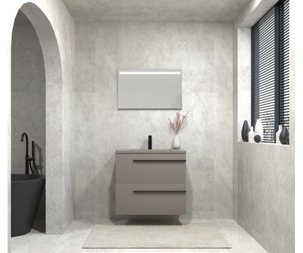 Pack DURANCE 2 cajones + lavabo + espejo LED