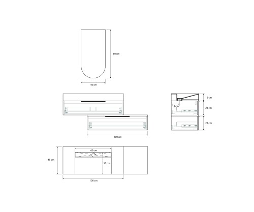 Pack AMBOISE + lavabo Dekton + espejo alma