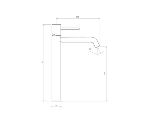 Monomando lavabo alto TENERIFE