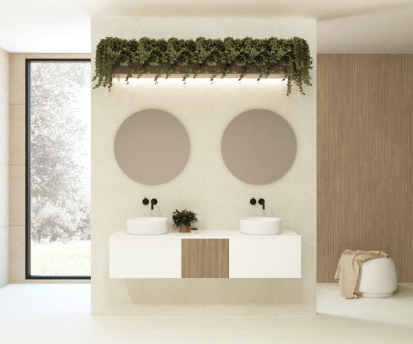 Pack MARSAN + lavabo + espejo circular
