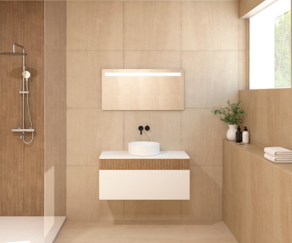 Pack MIRMANDE + lavabo + espejo LED