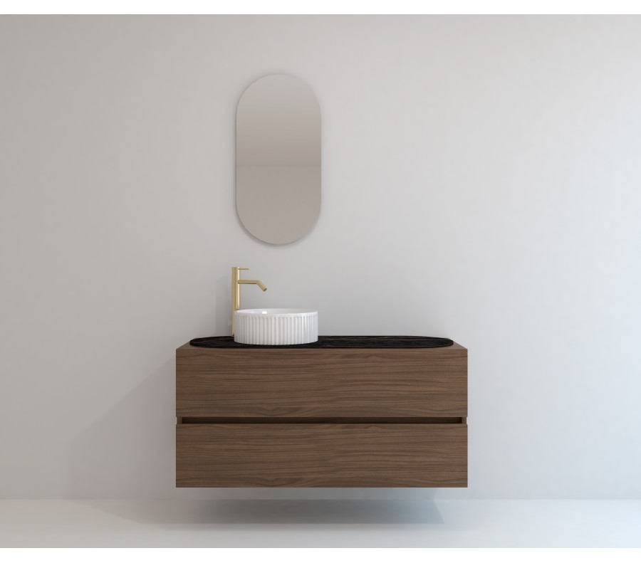 Pack LAUSANNE + encimera Dekton + lavabo estriado + espejo cápsula