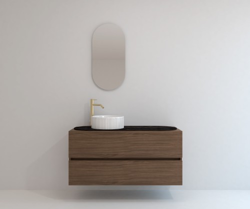 Pack LAUSANNE + encimera Dekton + lavabo estriado + espejo cápsula